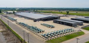 Warehouse-Oklahoma-Valves Birds eye view of ARS warehouse and pipeyard lot